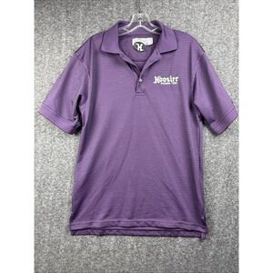 Hoosier Racing Tire Men's Medium Short Sleeve Polo Shirt Purple